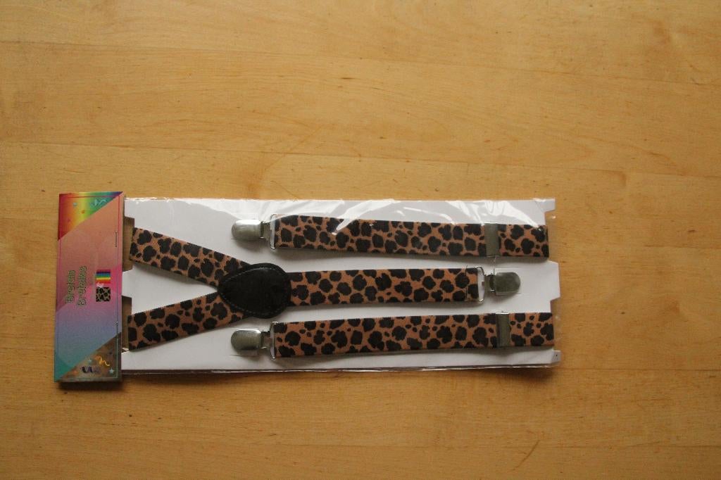 NOUVEAUX bretelles à imprimé panthère marron, Envoi, Brun, Autres types