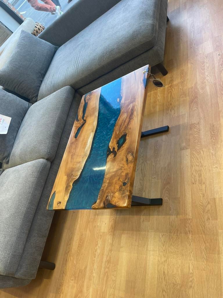 Table basse en epoxy, style industriel, Maison & Meubles, Enlèvement ou Envoi, Comme neuf