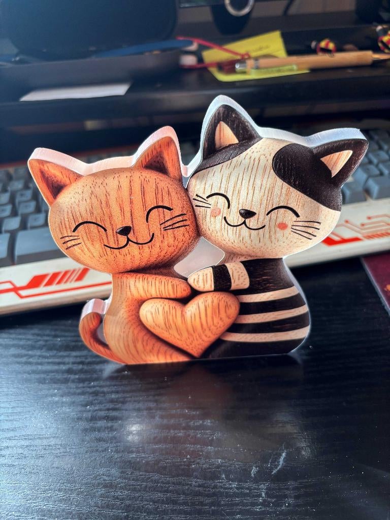 Figurine de Chat Rayé Noir et Blanc Mignon, Enlèvement ou Envoi, Utilisé, Animal