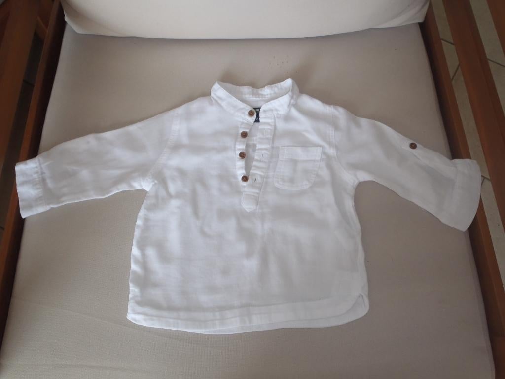 chemise blanche taille 68, Enlèvement ou Envoi, Comme neuf, Garçon, Chemise ou Chemisier