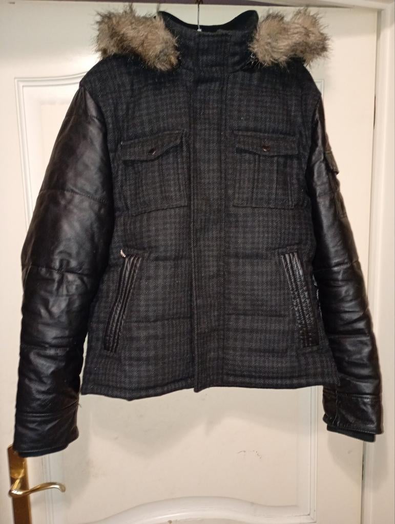 Veste d'hiver noire et grise de Casablanca taille L, Casablanca, Enlèvement ou Envoi, Noir, Taille 52/54 (L)