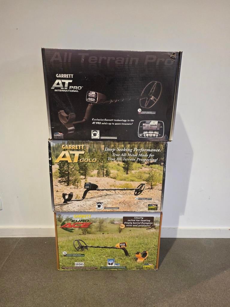 Lege dozen van Garret metaaldetectors, Hobby en Vrije tijd, Metaaldetectors, Ophalen, Zo goed als nieuw, Garrett