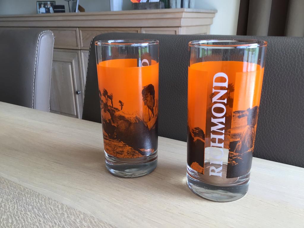 Verres Richmond vintage, 2 pièces, Collections, Enlèvement, Comme neuf