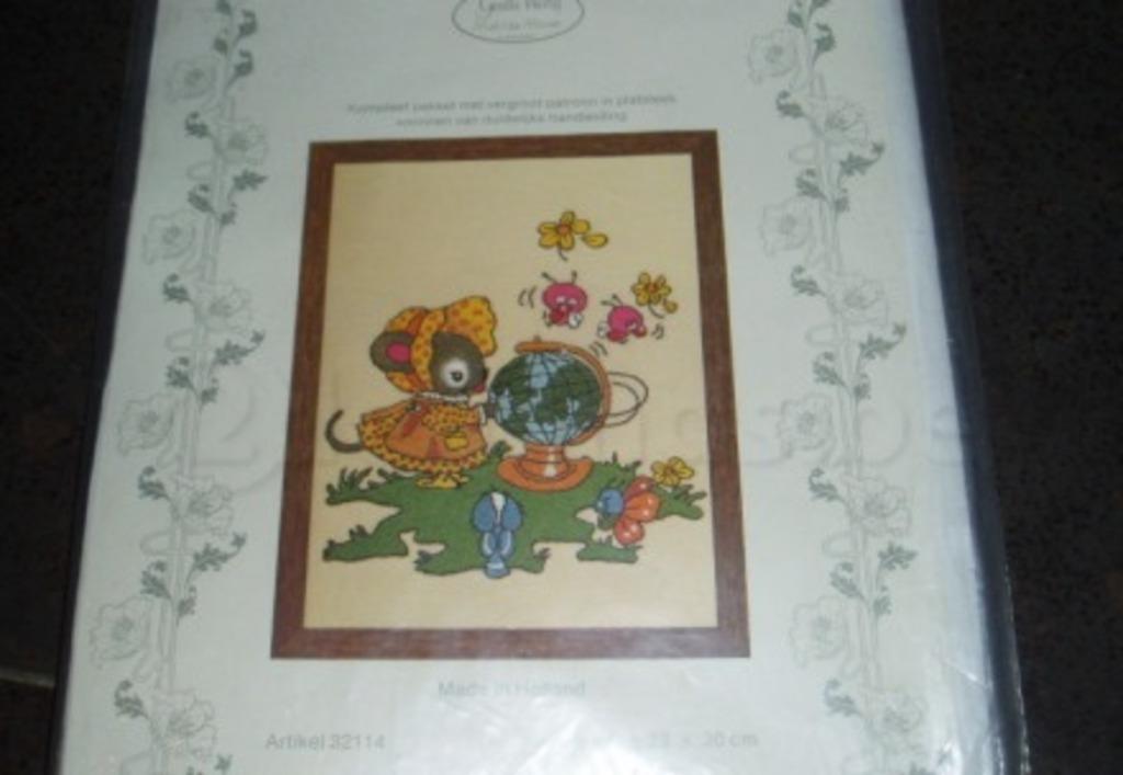 borduren bedrukt vogel muis paddenstoel candle wicking, Hobby en Vrije tijd, Borduren en Borduurmachines, Nieuw, Borduurpakket