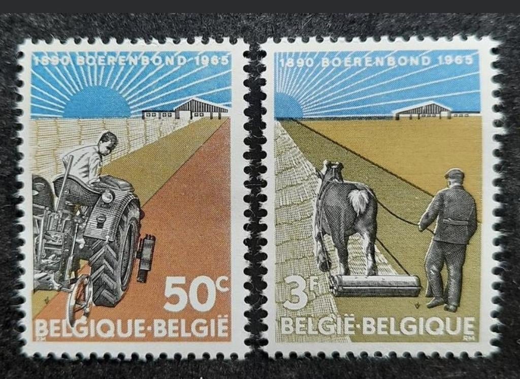 Belgique : COB 1340/41 ** Boerenbond 1965., Sans timbre, Neuf, Enlèvement ou Envoi, Non oblitéré