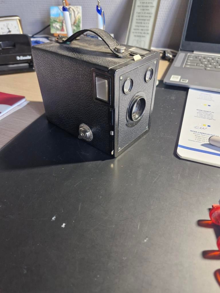 Fototoestel six-20 target hawk-eye met draagtas in leder, Verzamelen, Ophalen