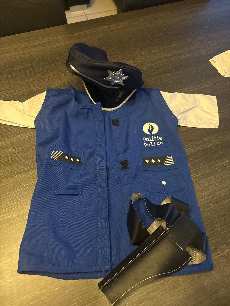 Carnaval politie kostum 128, Ophalen of Verzenden