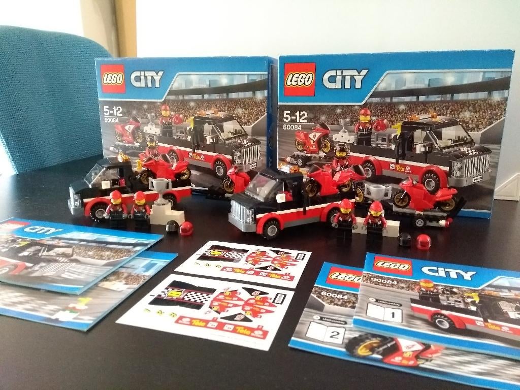 Lego 60084 Racing Bike Transporter, Ophalen of Verzenden, Zo goed als nieuw, Complete set, Lego