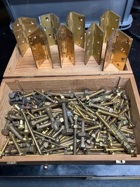 charnières en laiton robustes et boulons en laiton, Enlèvement, Comme neuf, Garnitures de pont, Voilier ou Bateau à moteur