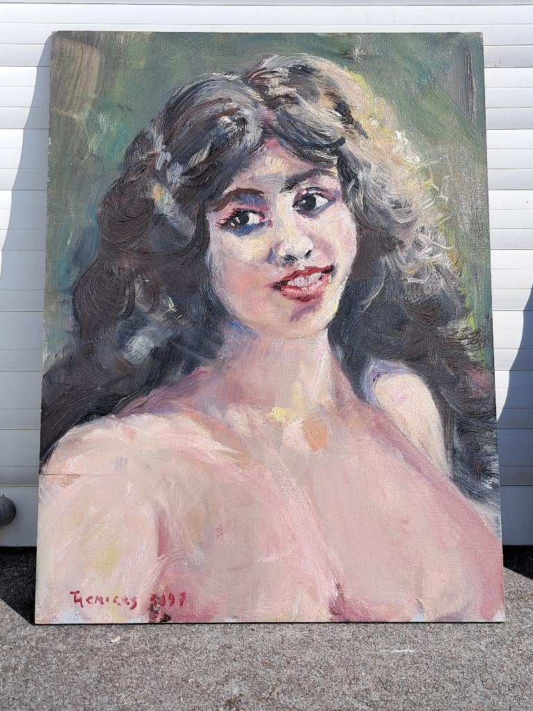 Huile sur panneau signe Tony reniers, Antiek en Kunst, Ophalen of Verzenden