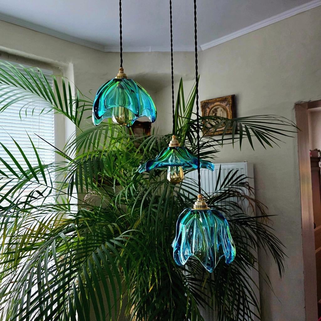 Lampes suspendues vintage en verre de Murano. PR/PC, Enlèvement ou Envoi