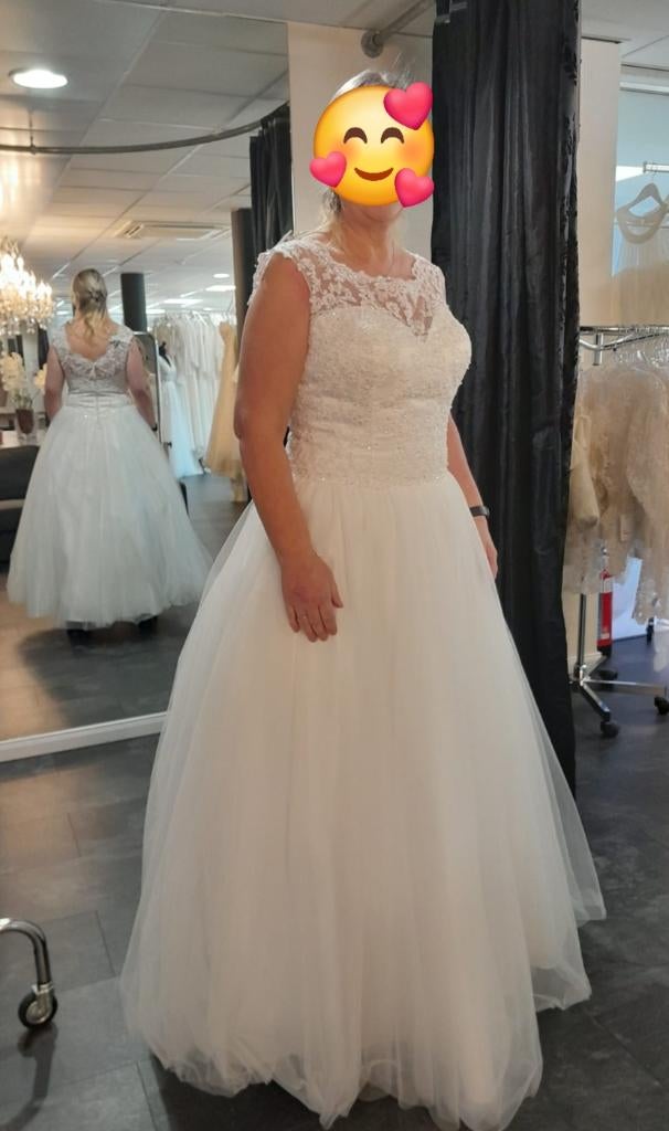 Witte trouwjurk, Enlèvement, Comme neuf, Blanc, Robe de mariée