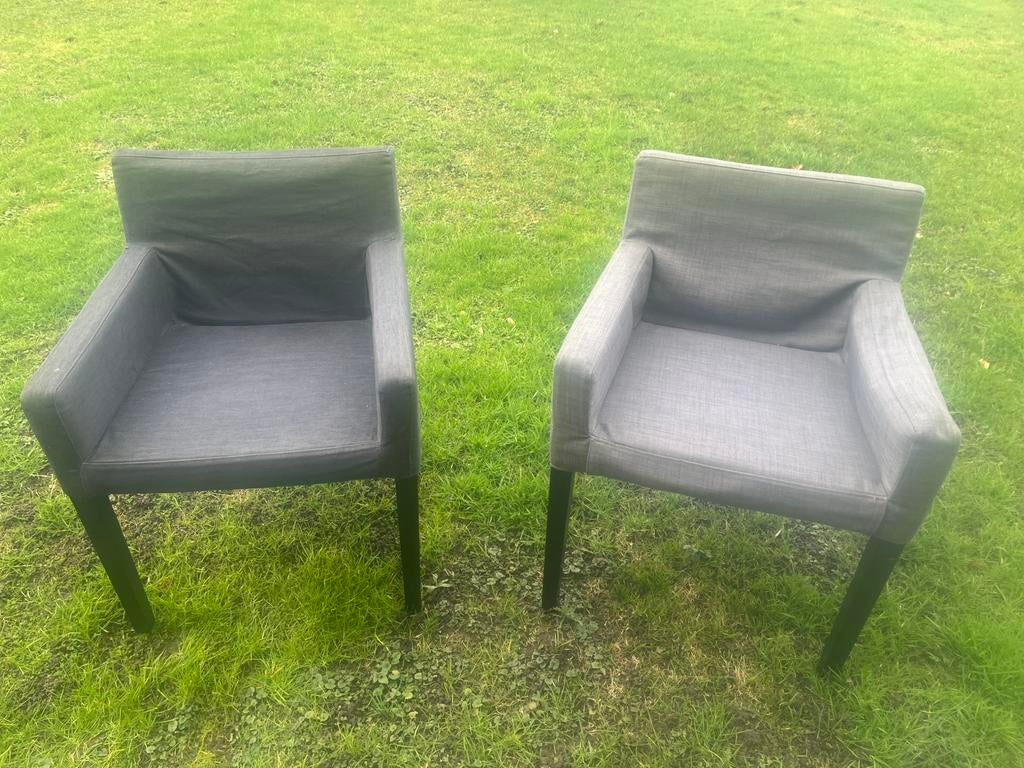 8 Stoelen Ikea, Gris, Enlèvement, Tissus, Ikea