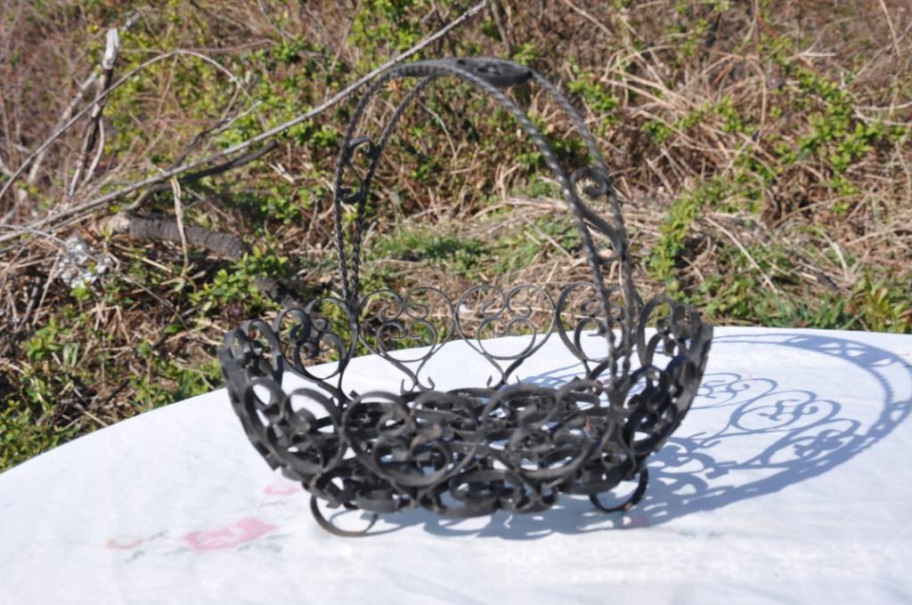 panier a fruit en fer forgé, Enlèvement ou Envoi, Rond, Autres matériaux, Panier