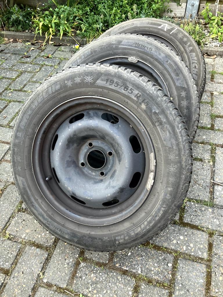 winterbanden op velg, Auto-onderdelen, Ophalen, Gebruikt, Banden en Velgen, Winterbanden