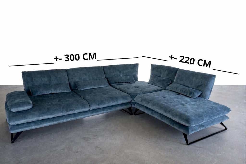 Canapé d'angle velour amovible