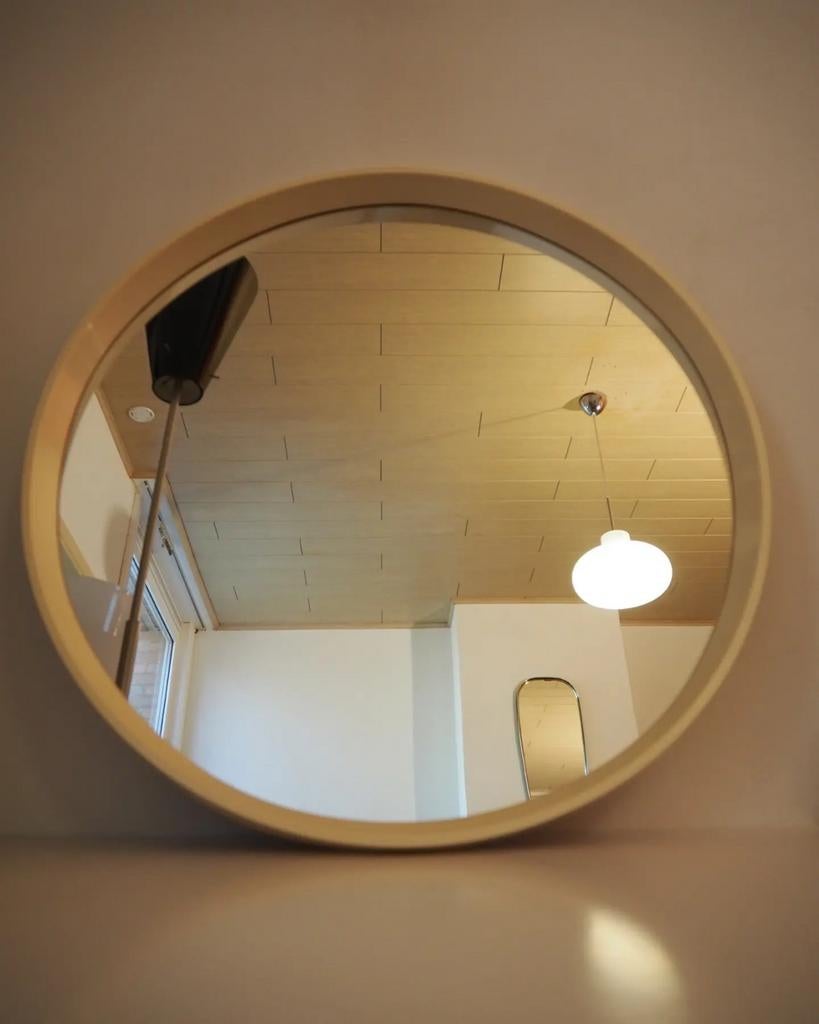 Ronde Space Age spiegel, 1970s, Enlèvement, Comme neuf, 50 à 75 cm