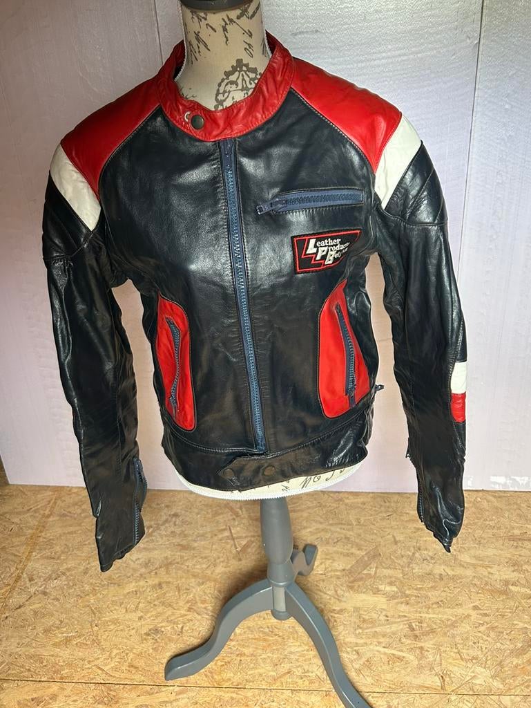 Vintage leren bikerjack, Motoren, Kleding | Motorkleding, Ophalen, Jas | leer