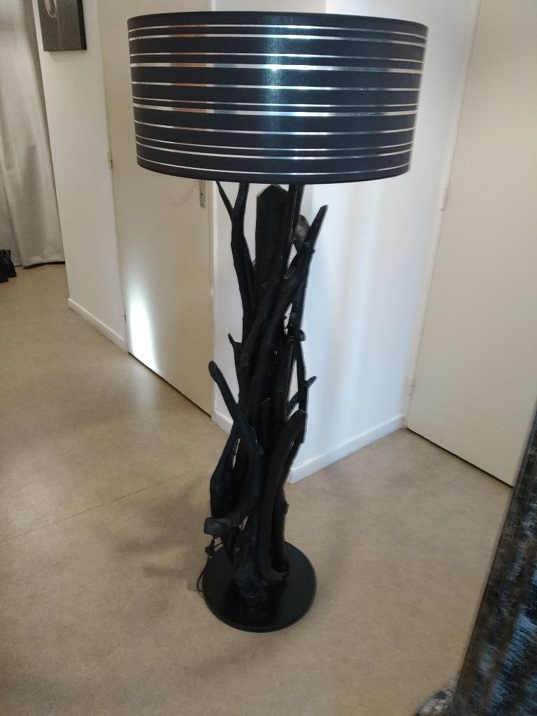 LAMPADAIRE BOIS FLOTTE, Enlèvement ou Envoi, Comme neuf, Bois, 75 cm ou plus