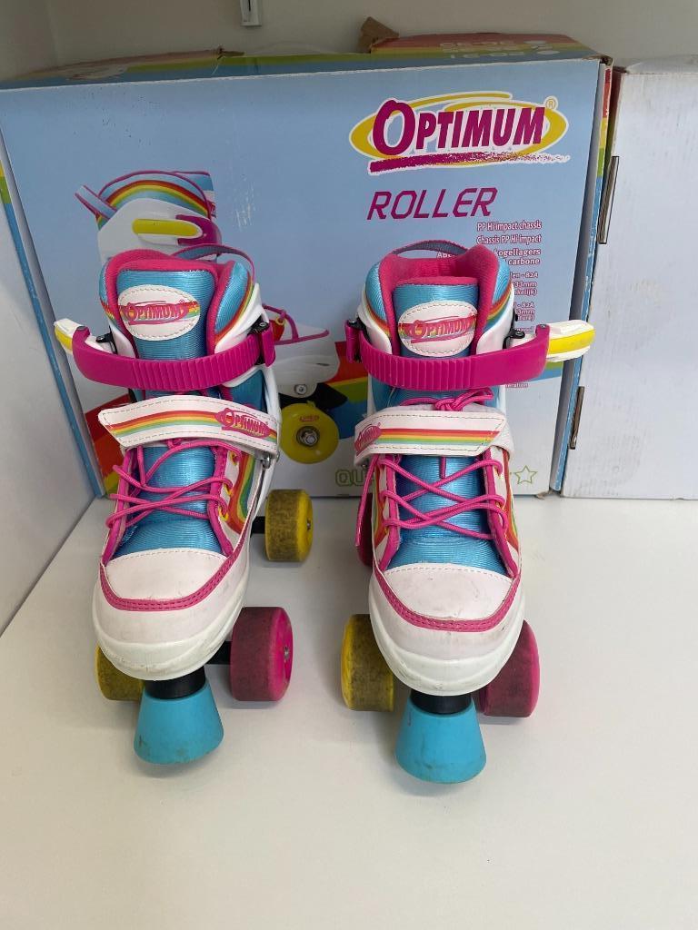 Optimum rolschaatsen K3 32-35, Ophalen, Kinderen, Verstelbaar, Gebruikt