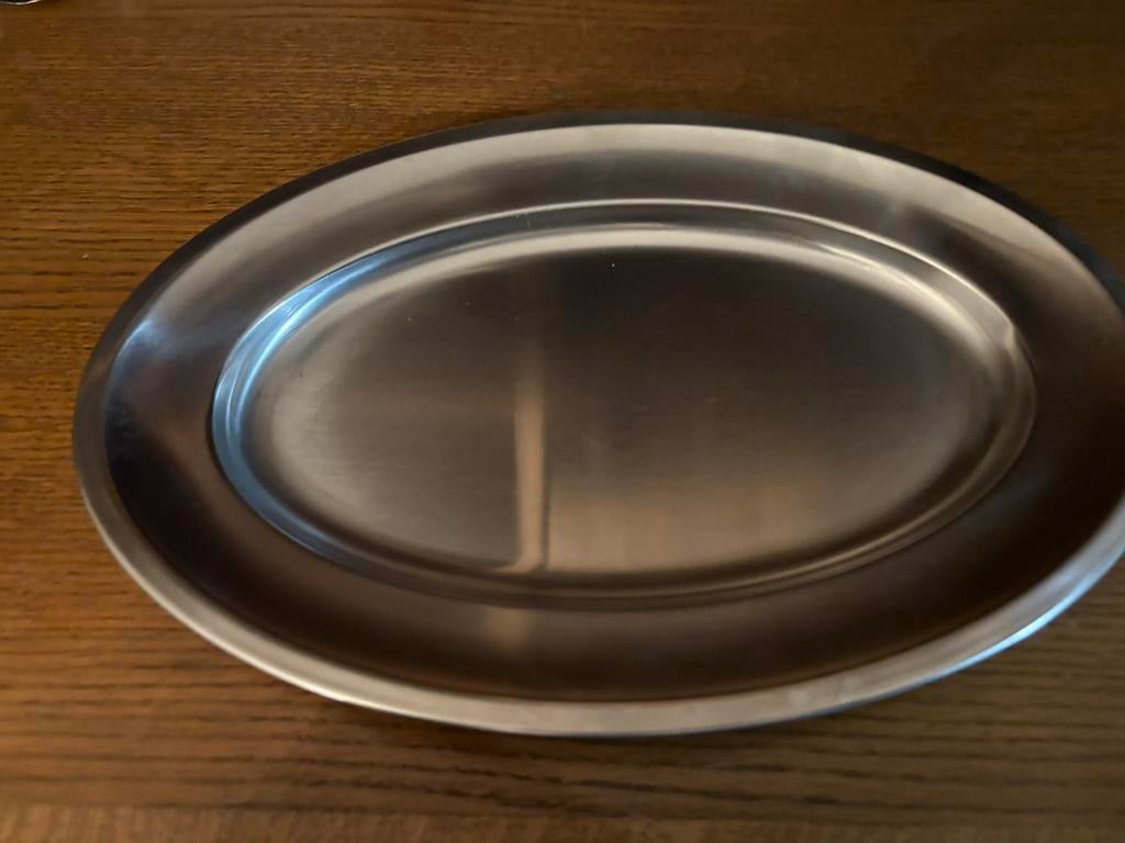 Inox schaal (37cm), Ophalen of Verzenden, Schaal