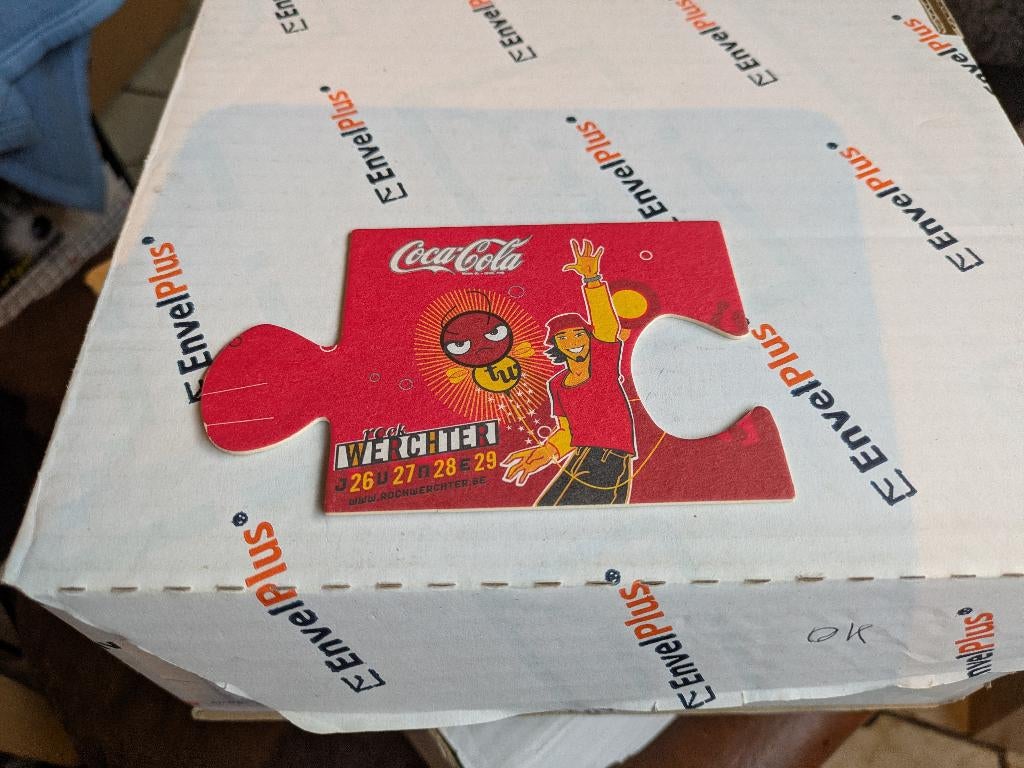 Rock Werchter - coca Cola, Verzamelen, Ophalen of Verzenden, Zo goed als nieuw, Viltje(s)