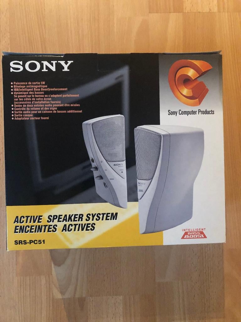 Sony Active stereo speakers set SRS-PC51 (NIEUW), Ophalen, Nieuw, Audiokanaal 2, Sony