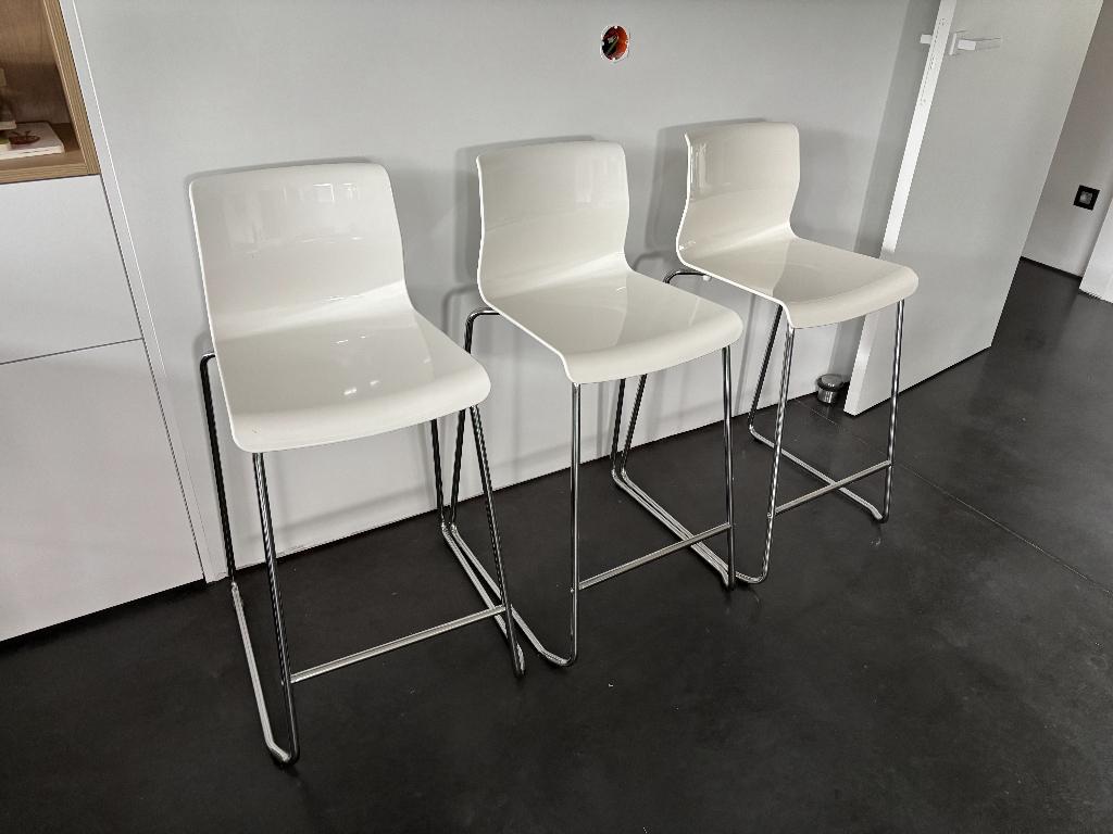 Barkrukken Glenn Ikea, Huis en Inrichting, Barkrukken, Ophalen, Met voetsteun, 60 tot 90 cm, Zo goed als nieuw