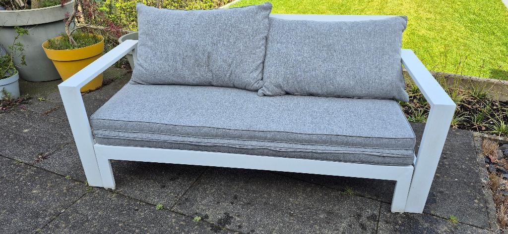 Zitbank omvormen naar ligbank, Tuin en Terras, Ophalen, Gebruikt, Aluminium, Inklapbaar