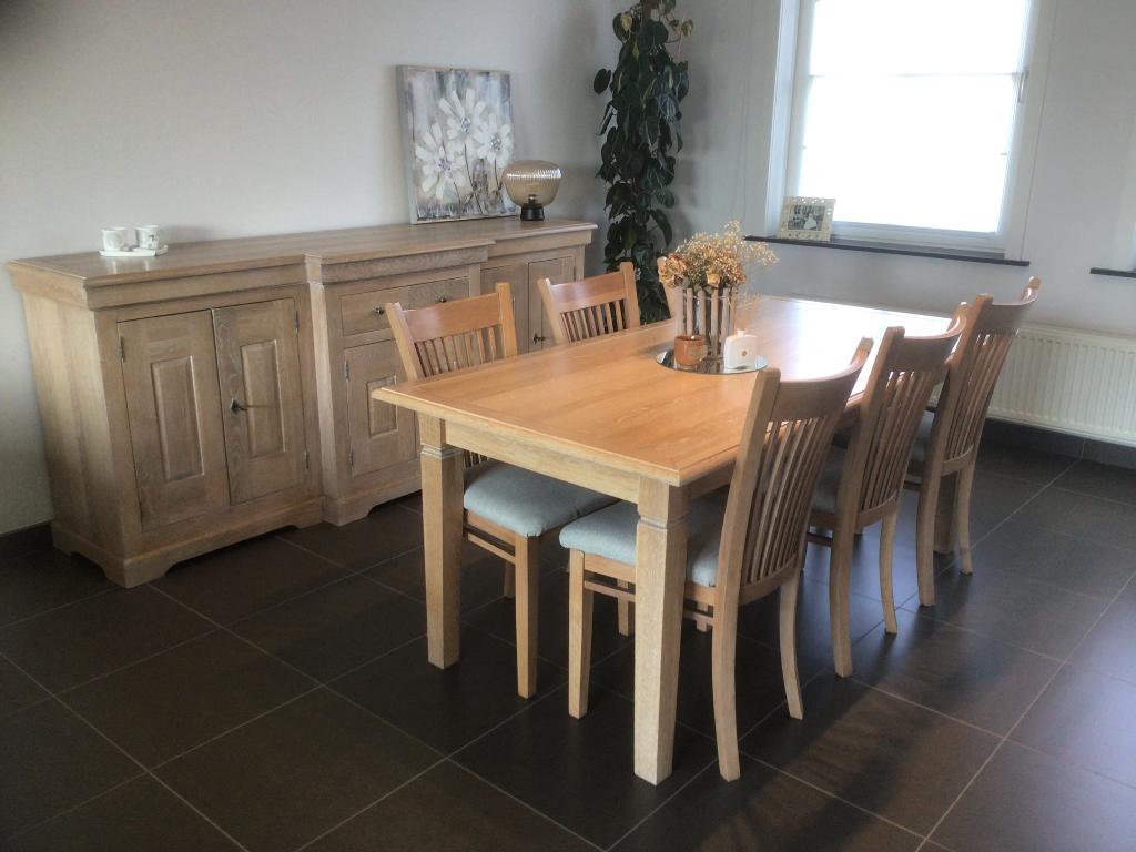 Eiken eetkamer, Huis en Inrichting, Complete eetkamers, Ophalen, Gebruikt