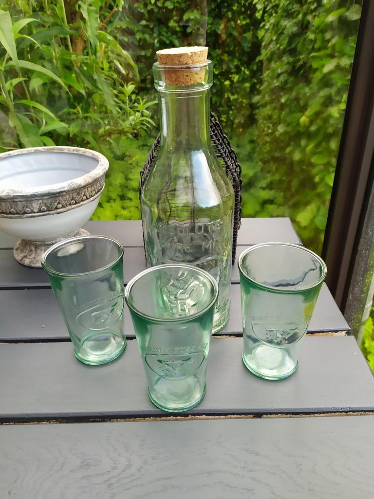 Magnifique jeu d'eau d'été en bioglass vert, Enlèvement ou Envoi