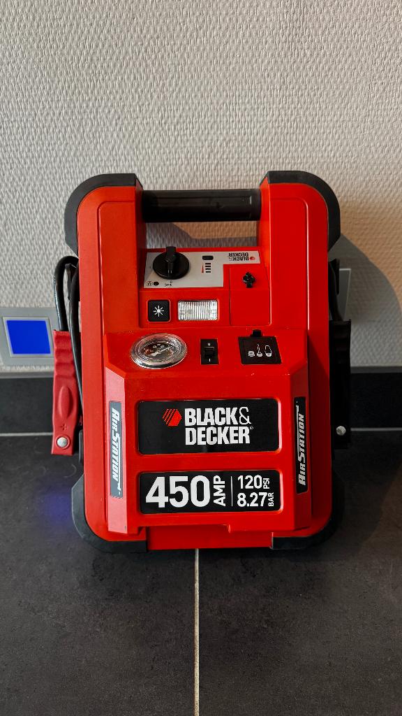 Black & Decker 450A Jumpstarter + Compressor (3-in-1), Ophalen, Nieuw, Universele onderdelen