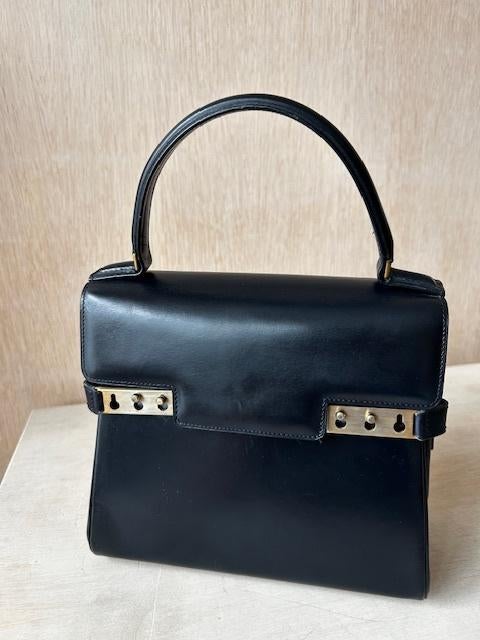 delvaux tempete, Handtassen en Accessoires, Tassen | Damestassen, Ophalen, Gebruikt, Blauw, Handtas