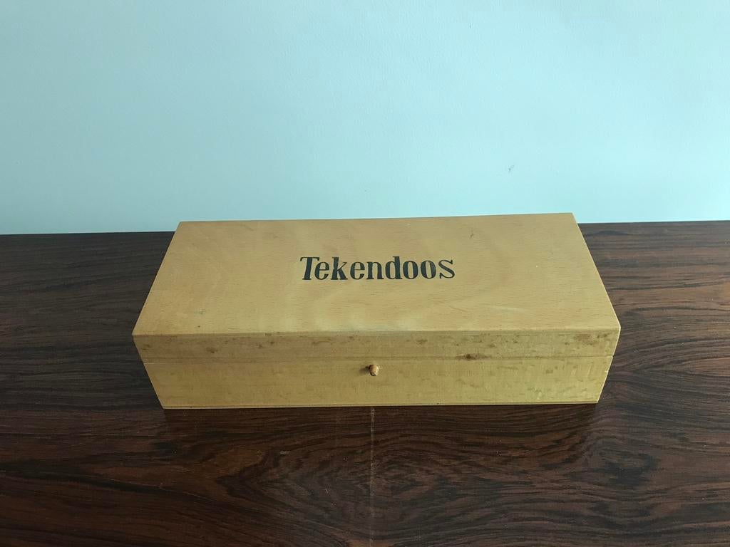 Houten tekendoos teken doos, Ophalen of Verzenden