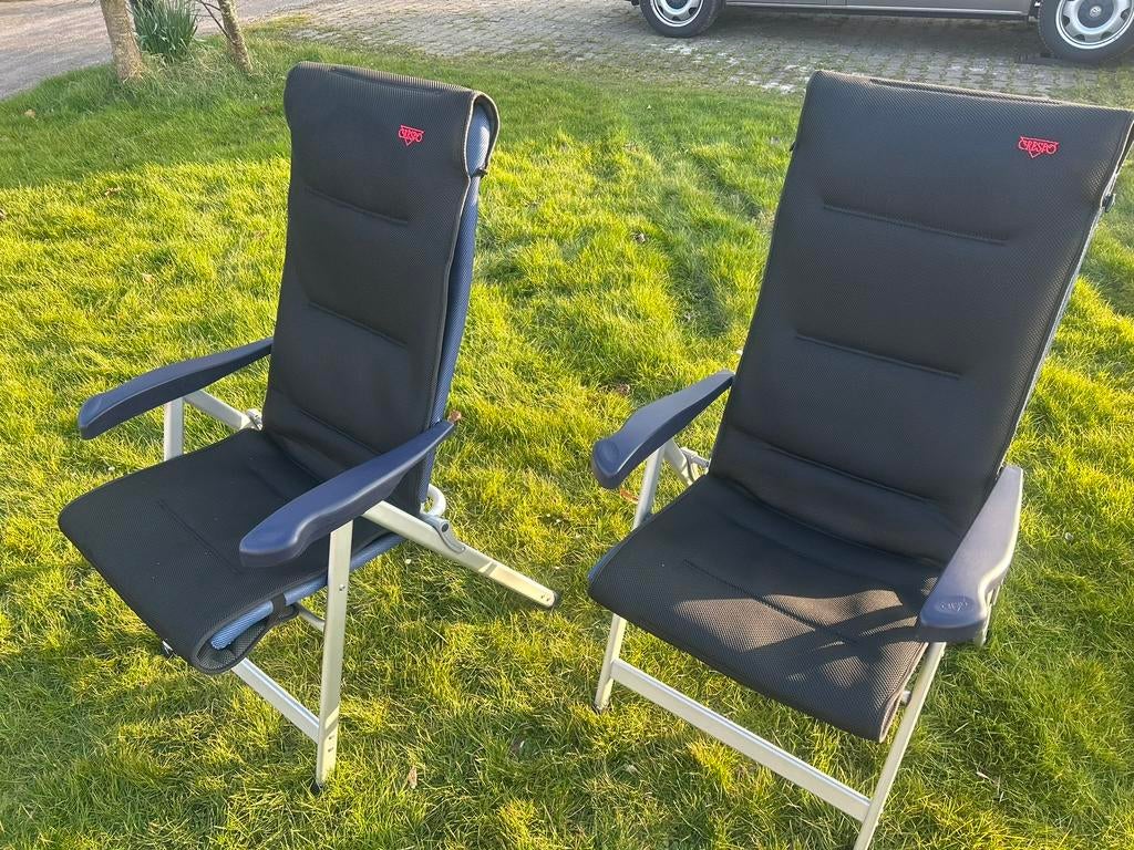 4 Crespo stoelen met beschermhoes, Caravanes & Camping, Enlèvement