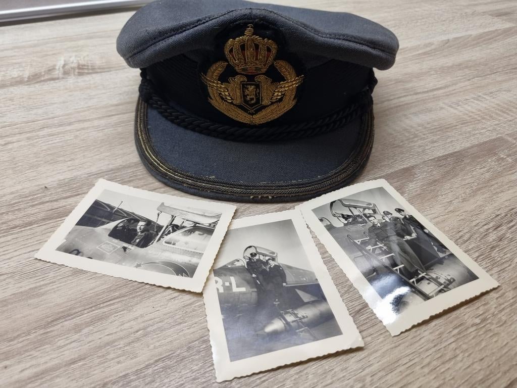 ABL piloten kepie + foto's, Collections, Objets militaires | Général, Enlèvement ou Envoi, Armée de l'air, Casque ou Béret