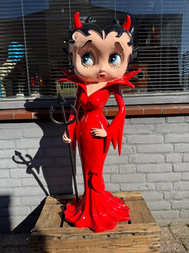 Groot Betty Boop als Duivel beeld, Verzamelen, Beelden en Beeldjes, Ophalen, Zo goed als nieuw, Mens