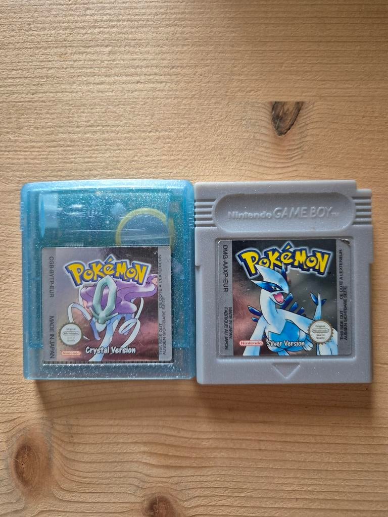 Gameboy Color spelletjes pokémon Silver en crystal edition, Games en Spelcomputers, Games | Nintendo Game Boy, Ophalen of Verzenden