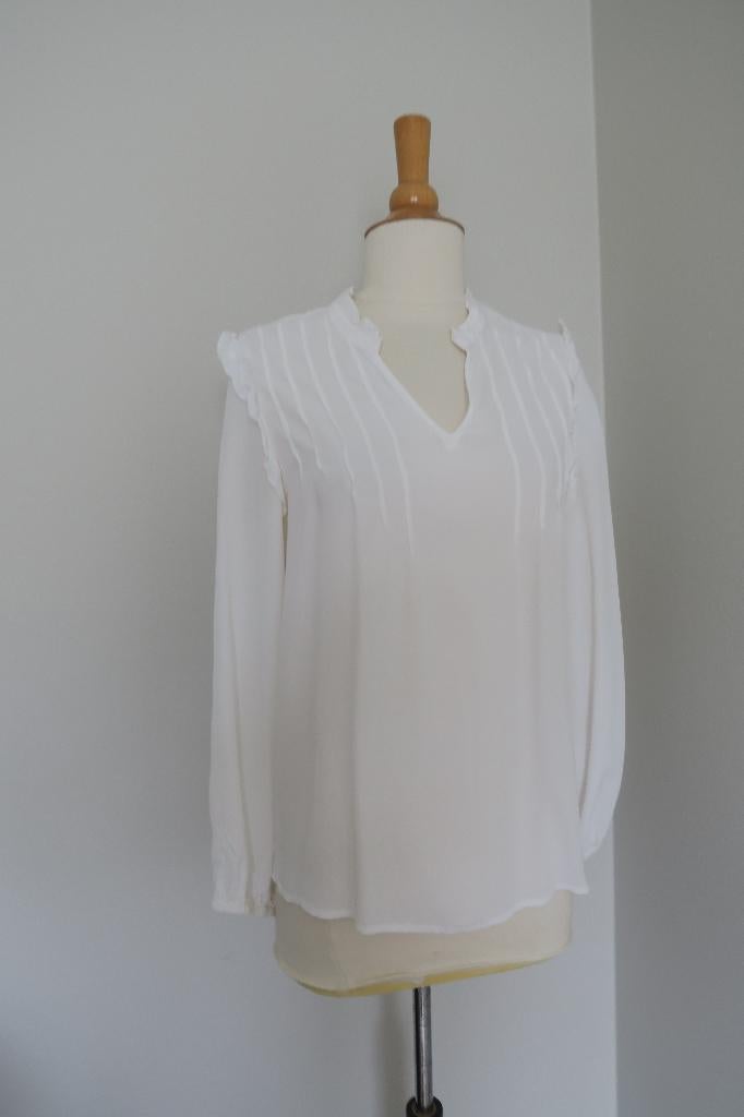 Witte top/blouse - Xandres- M 34, Kleding | Dames, Wit, Ophalen of Verzenden, Maat 34 (XS) of kleiner, Gedragen