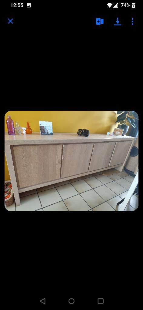 Prachtige dressoir, Ophalen, Eikenhout, 200 cm of meer, Modern