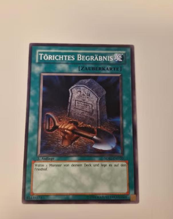 Yu-Gi-Oh! Törichtes Begräbnis - SDRL-DE020 1e editie, Ophalen of Verzenden, Zo goed als nieuw