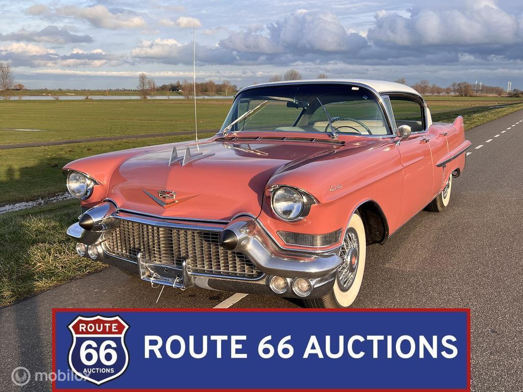 Cadillac Series 62 | 1957 | Route 66 Auctions, Cadillac, Zwart, Bedrijf, Handgeschakeld
