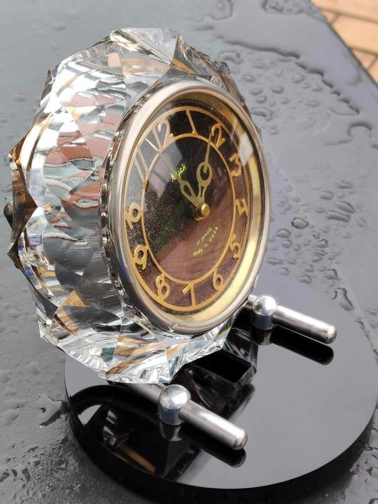 MAJAK - USSR - Cristal taille "diamant" Socle bakélite 1975, Enlèvement ou Envoi