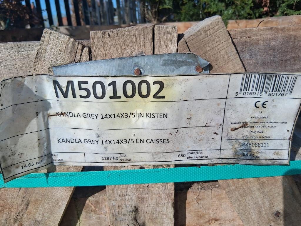 Platines kandla grey 14x14, Neuf, Autres types, 10 m²² ou plus, Enlèvement