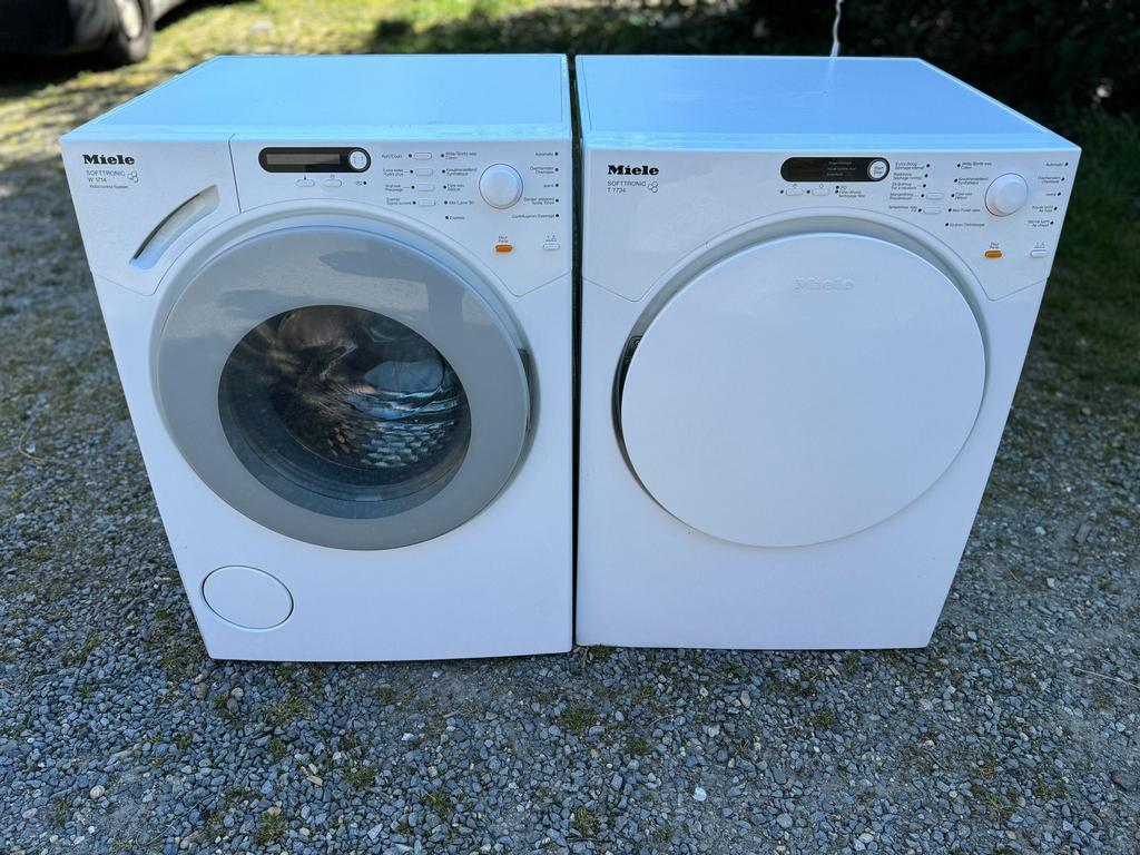 Wasmachine en droogkast Miele werken perfect beide A+++ 8Kg, Elektronische apparatuur, Wasmachines, Ophalen, Zo goed als nieuw