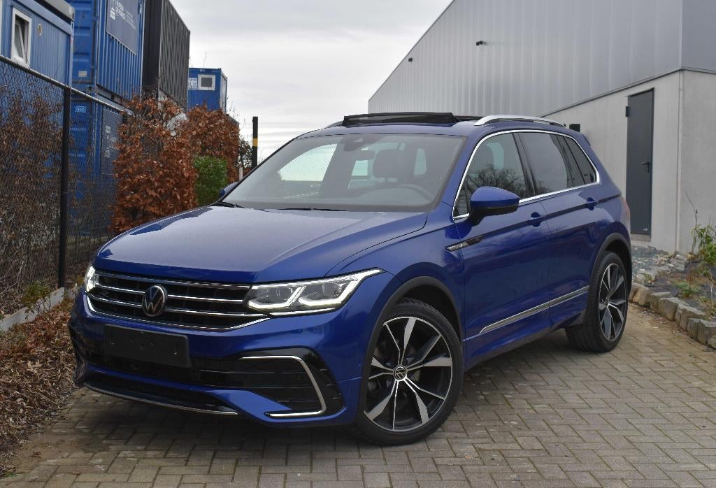 Volkswagen Tiguan 2.0TDI DSG R-Line Int/Ext 2022 BTW-akte, Auto's, Blauw, Bedrijf, Dealer onderhouden, SUV of Terreinwagen