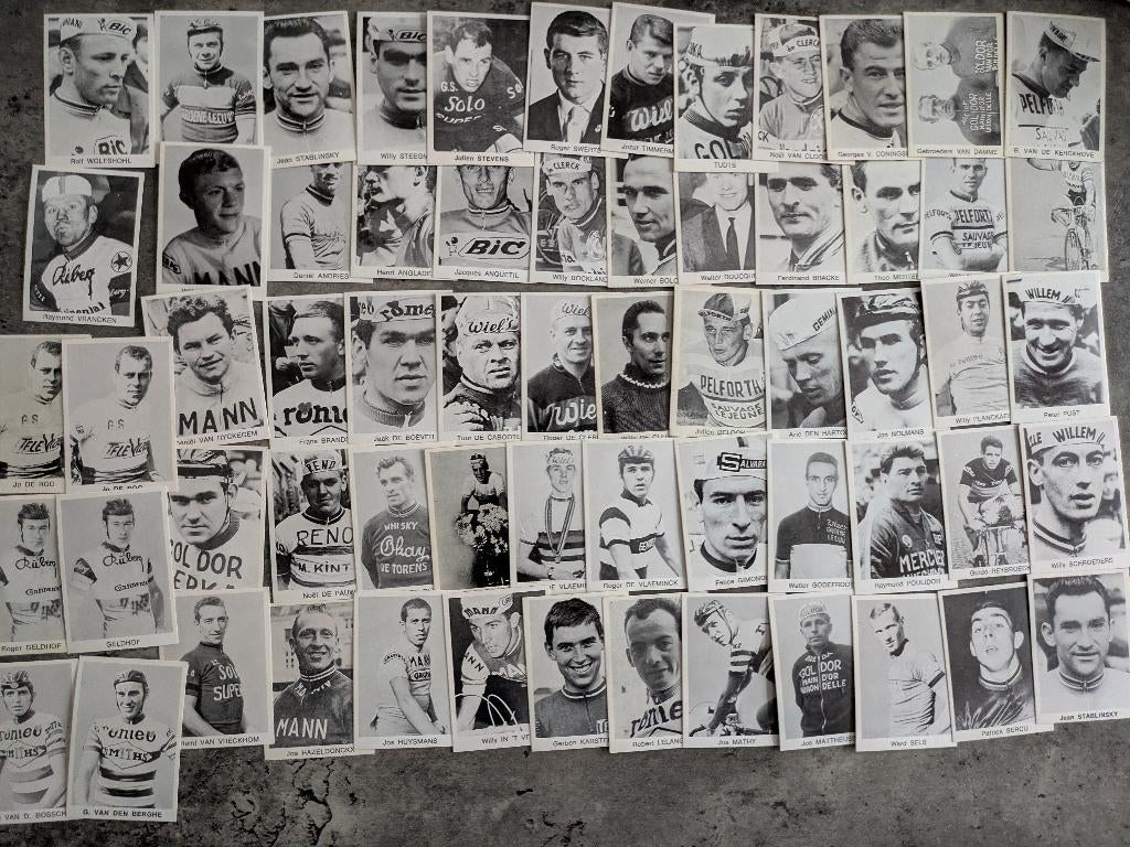 MONTY WIELRENNERS PRENTEN KAARTJES 63X sixties, Hobby en Vrije tijd, Stickers en Plaatjes, Verzenden