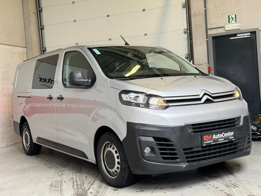 Citroen Jumpy 2.0 HDi H1L3 XL Dubbel Cabine 6pl. CarPlay-BTW, Autos, Citroën, 90 kW, Argent ou Gris, Achat, 6 portes