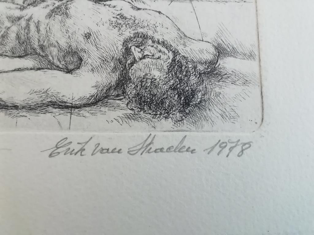 Ets Erik van straelen, Antiek en Kunst, Ophalen of Verzenden, Ets