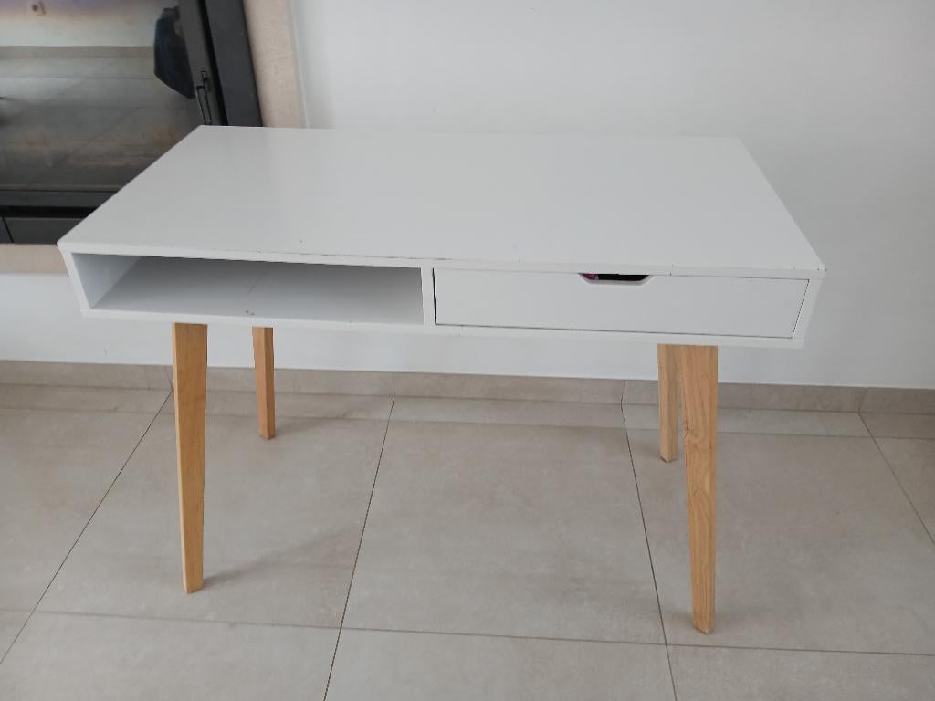 Bureau disagne, Utilisé, Bureau enfant, Naturel, Blanc